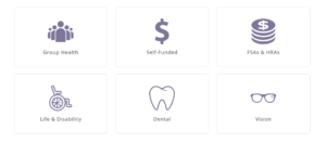 Group Health, Self-Funded, FSAs & HRAs, Life & Disability, Dental, Vision